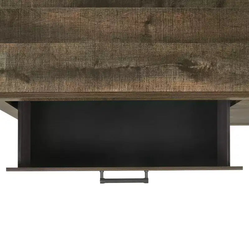 5 Drawer Chest Walnut – Vertical Storage, Bronze Hardware, MDF Composite