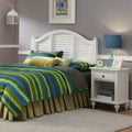 Bermuda Nightstand - White/Espresso with Brass Hardware