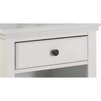Table de chevet Bermuda - Blanc/Espresso avec quincaillerie en laiton