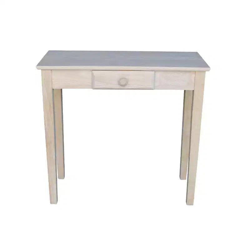 Mission Style Unfinished Solid Wood Console Table with Drawer