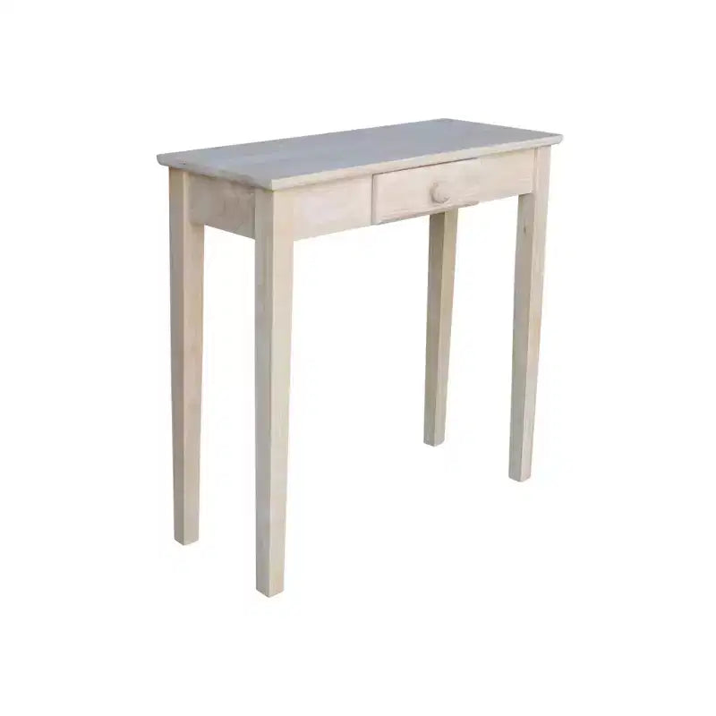 Mission Style Unfinished Solid Wood Console Table with Drawer