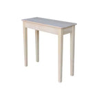 Console de style mission en bois massif non fini avec tiroir
