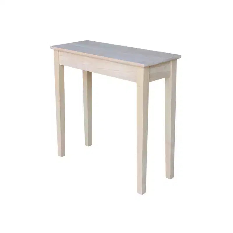 Mission Style Unfinished Solid Wood Console Table with Drawer