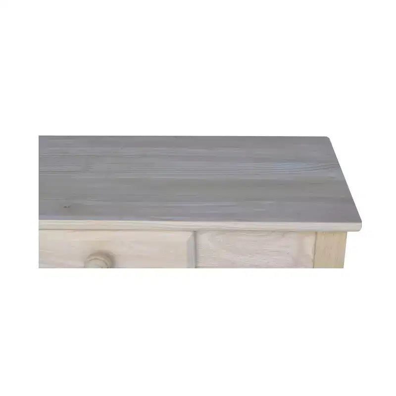 Mission Style Unfinished Solid Wood Console Table with Drawer