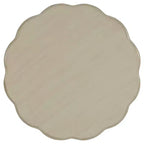 Table d'appoint ronde blanc cassé avec étagère inférieure, style français