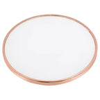 Table basse ronde en verre dépoli Or rose – 45,7 cm de hauteur, Structure en métal