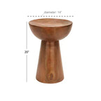 Table d'appoint en fer forgé martelé, cuivre, 14" x 20"