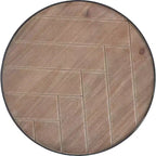Table d'appoint ronde de ferme, brun/noir