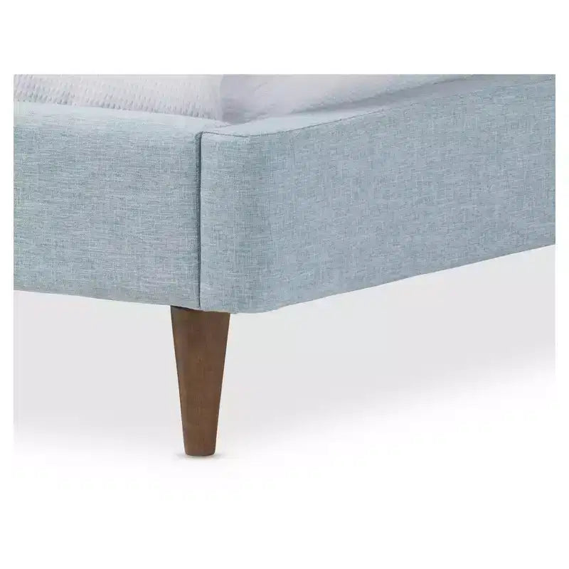 Mid-Century Modern Fabric Platform Bed - Queen