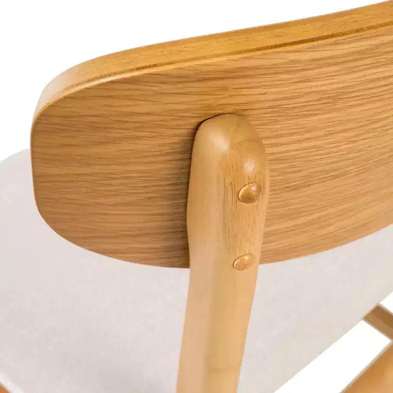 Set of 2 Mid-Century Modern Dining Chairs with Padded Seats