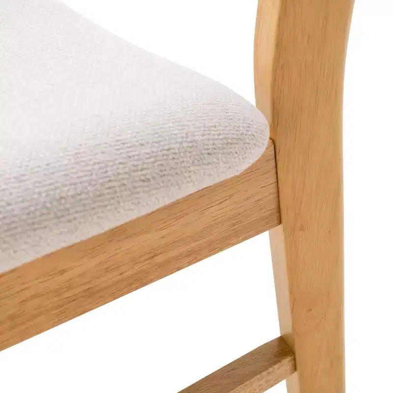 Set of 2 Mid-Century Modern Dining Chairs with Padded Seats