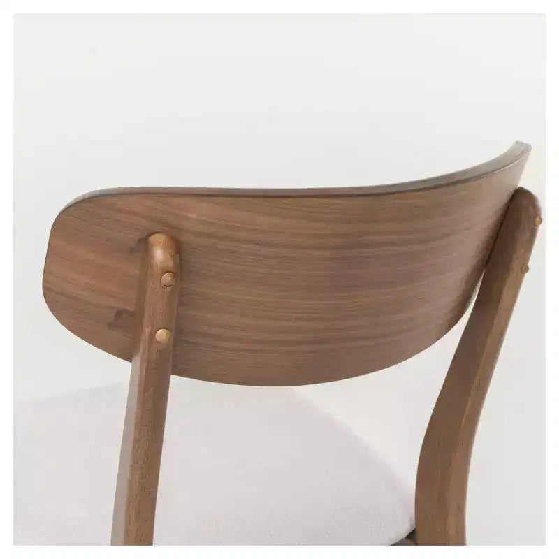 Set of 2 Mid-Century Modern Dining Chairs with Padded Seats