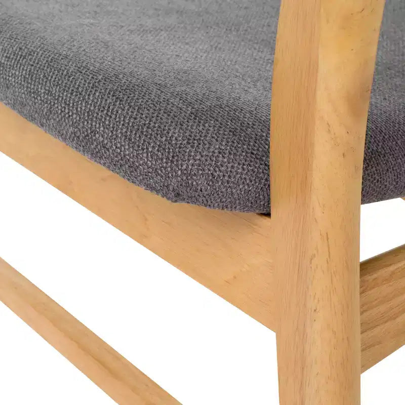 Set of 2 Mid-Century Modern Dining Chairs with Padded Seats