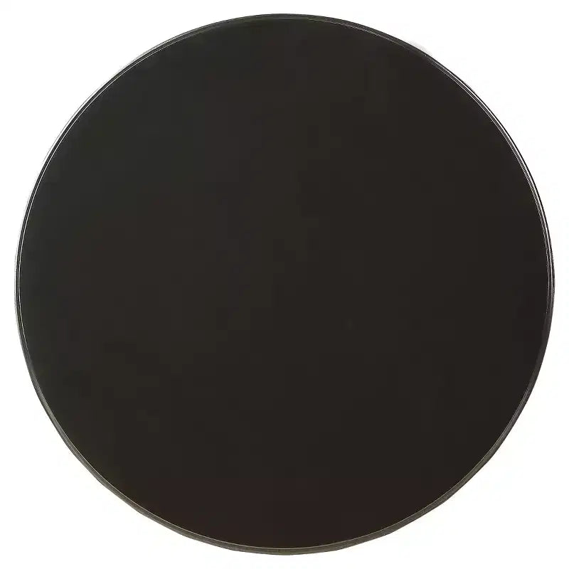 Round Cottage Style Pedestal Side Table Black