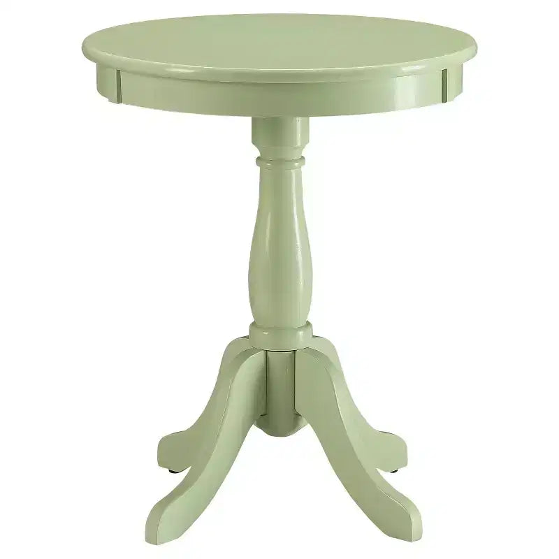 Round Cottage Style Pedestal Side Table Black
