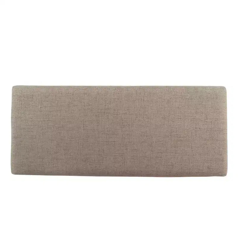 Large Storage Bench with Nailhead Trim, Linen Fabric