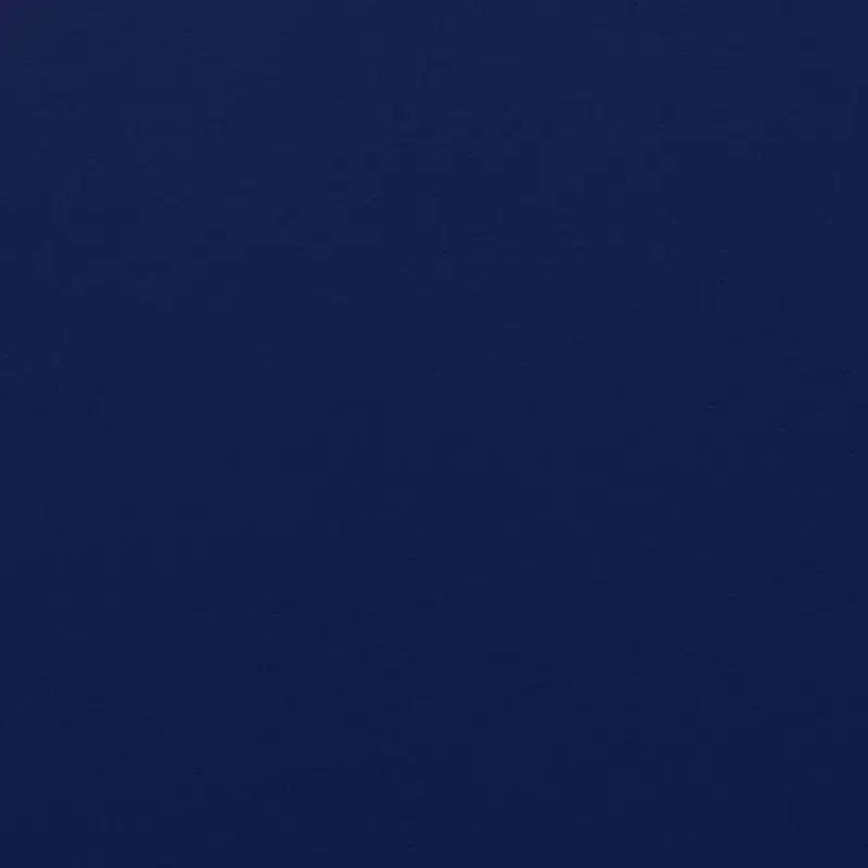 Round Plush Ottoman Navy Blue Vinyl