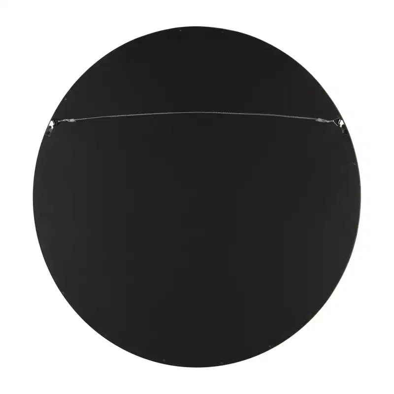 Round Decorative Wood Frame Wall Mirror, 30"