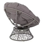 Fauteuil Papasan avec coussin en Dacron – Pivotant à 360°, cadre en résine tressée