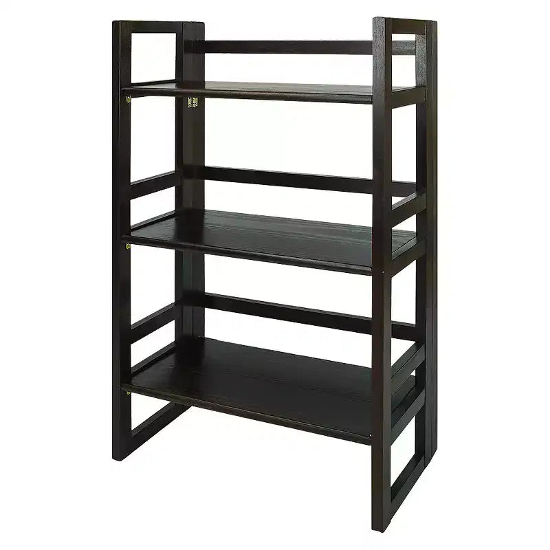 37" Folding 3-Shelf Bookcase