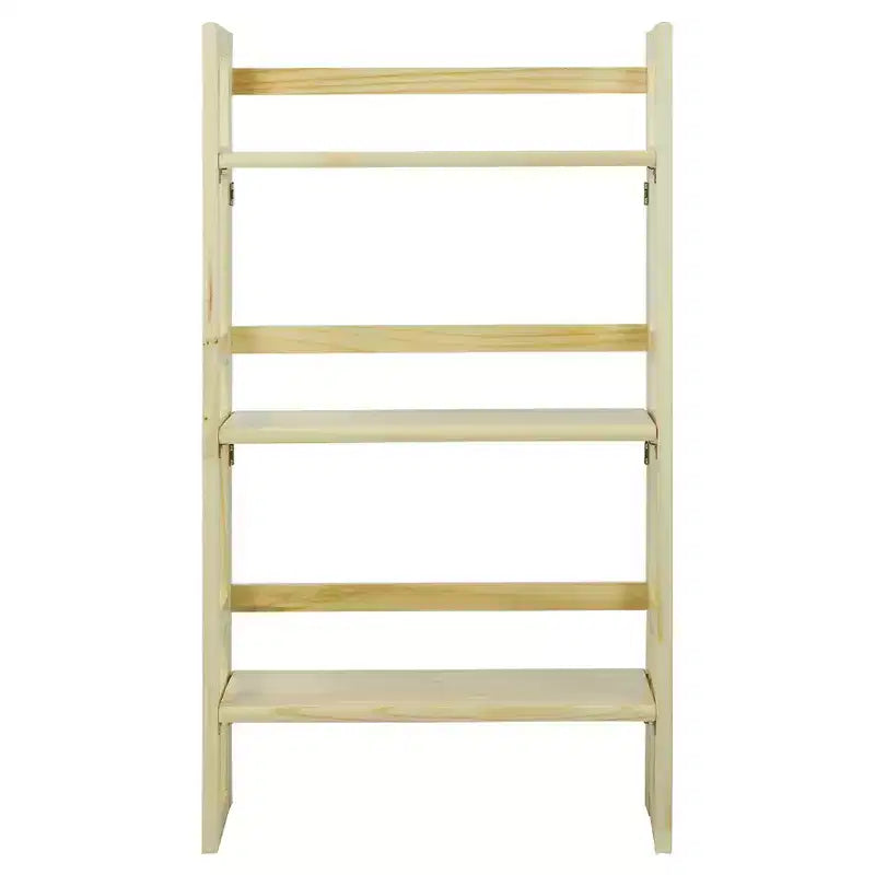 37" Folding 3-Shelf Bookcase