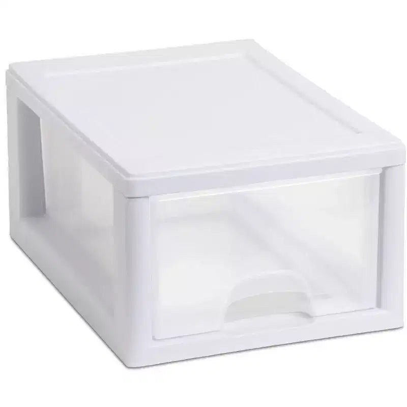 16 Qt Clear Stacking Storage Drawer Container (6 Pack) + 6 Qt (6 Pack)