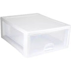 Tiroir de rangement empilable transparent de 15 L (paquet de 6) + 5,7 L (paquet de 6)