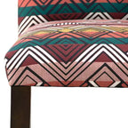 Chaise de salle à manger capitonnée à motif géométrique