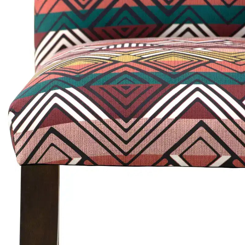 Upholstered Dining Chair in Geometric Print