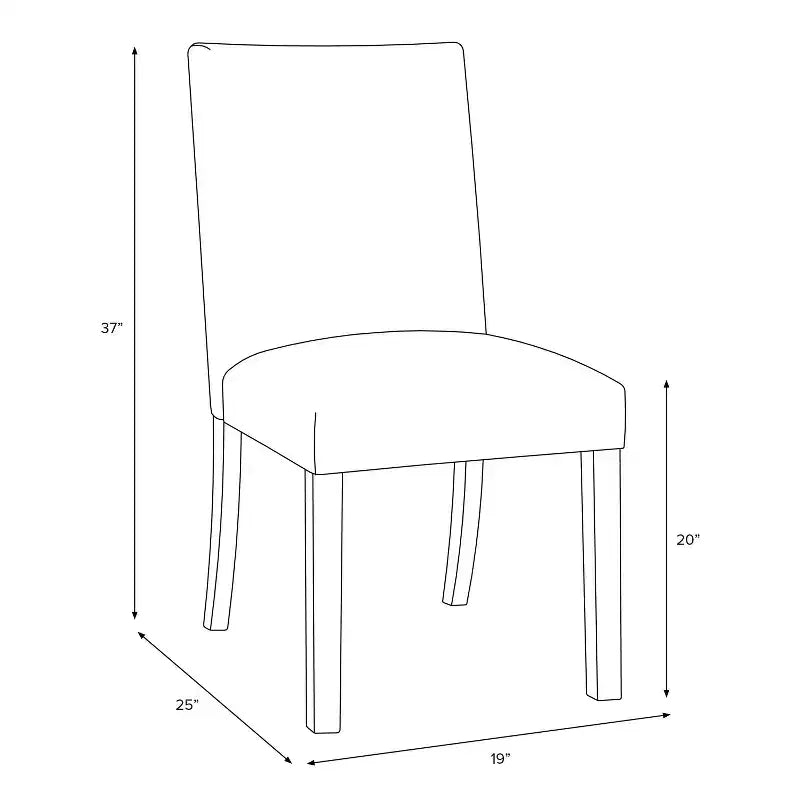 Upholstered Dining Chair in Geometric Print