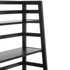 Étagère bibliothèque rustique avec échelle 160 x 76 cm