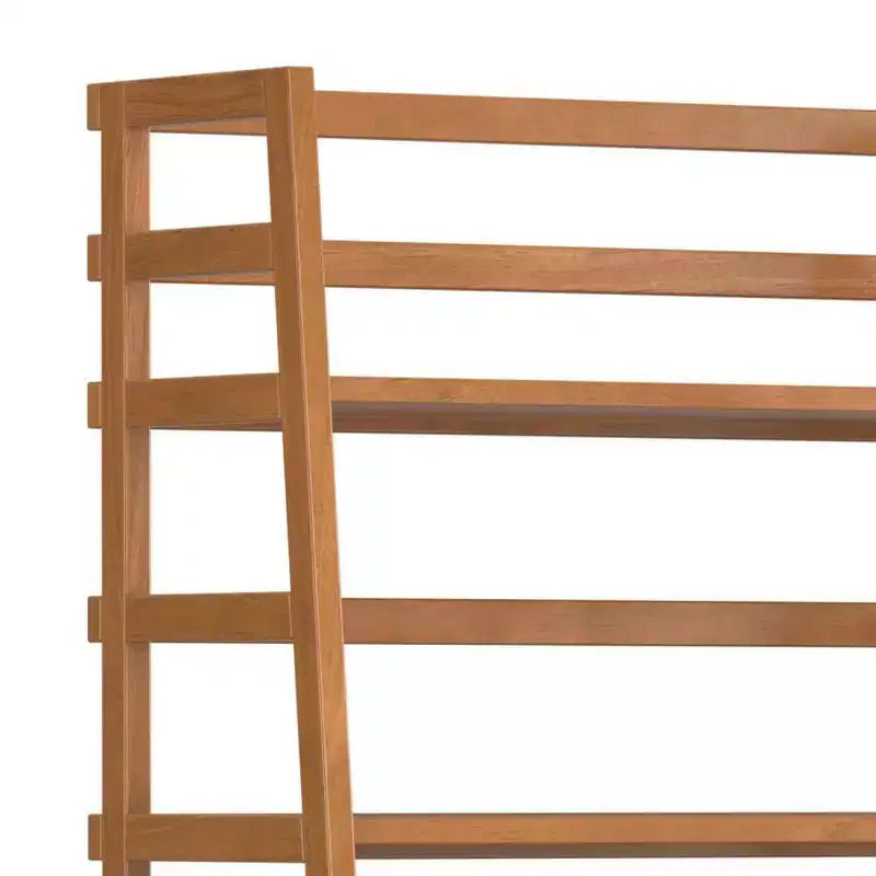 63"x30" Farmhouse Ladder Shelf Bookcase