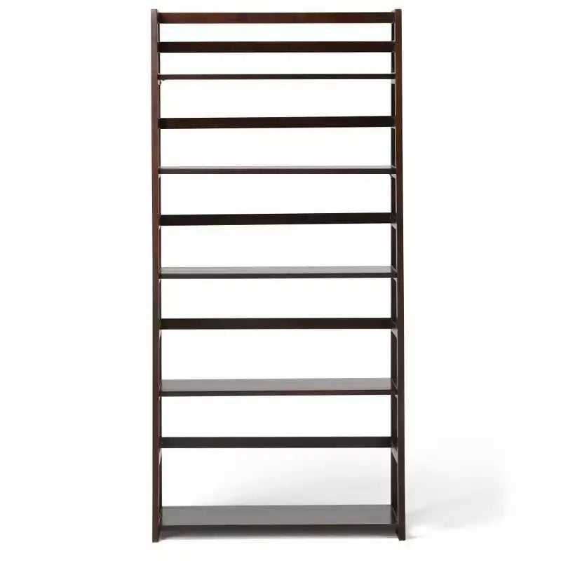 63"x30" Farmhouse Ladder Shelf Bookcase