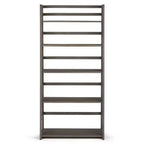 Étagère bibliothèque rustique avec échelle 160 x 76 cm
