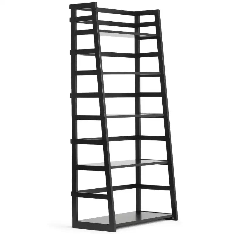 63"x30" Farmhouse Ladder Shelf Bookcase