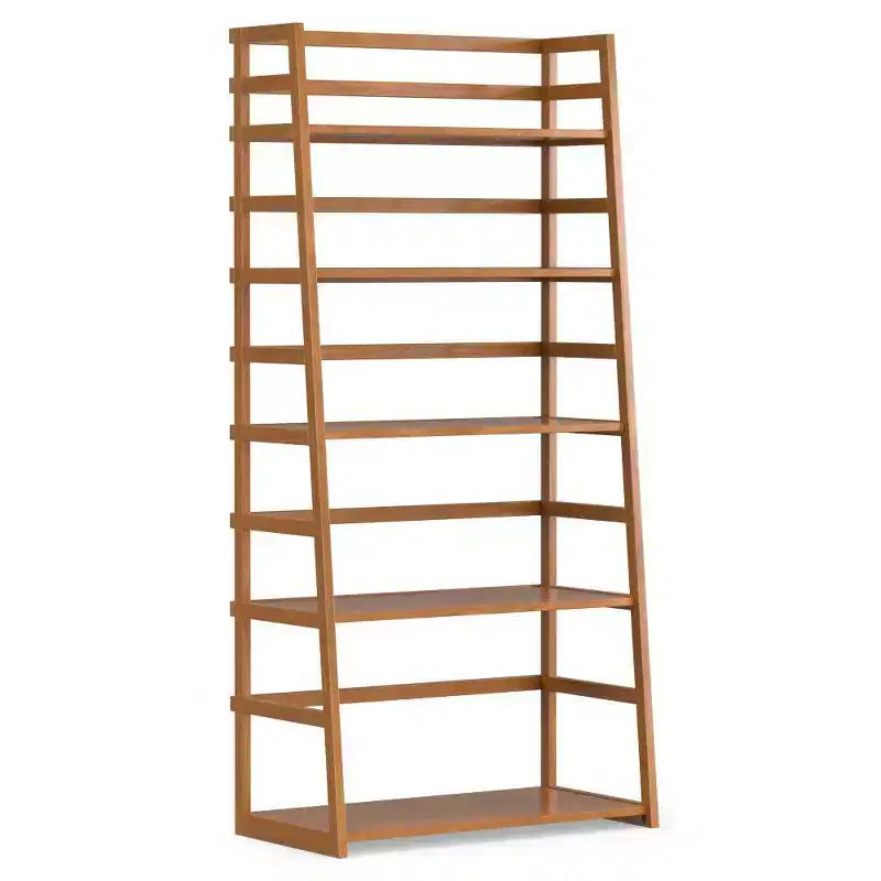 63"x30" Farmhouse Ladder Shelf Bookcase