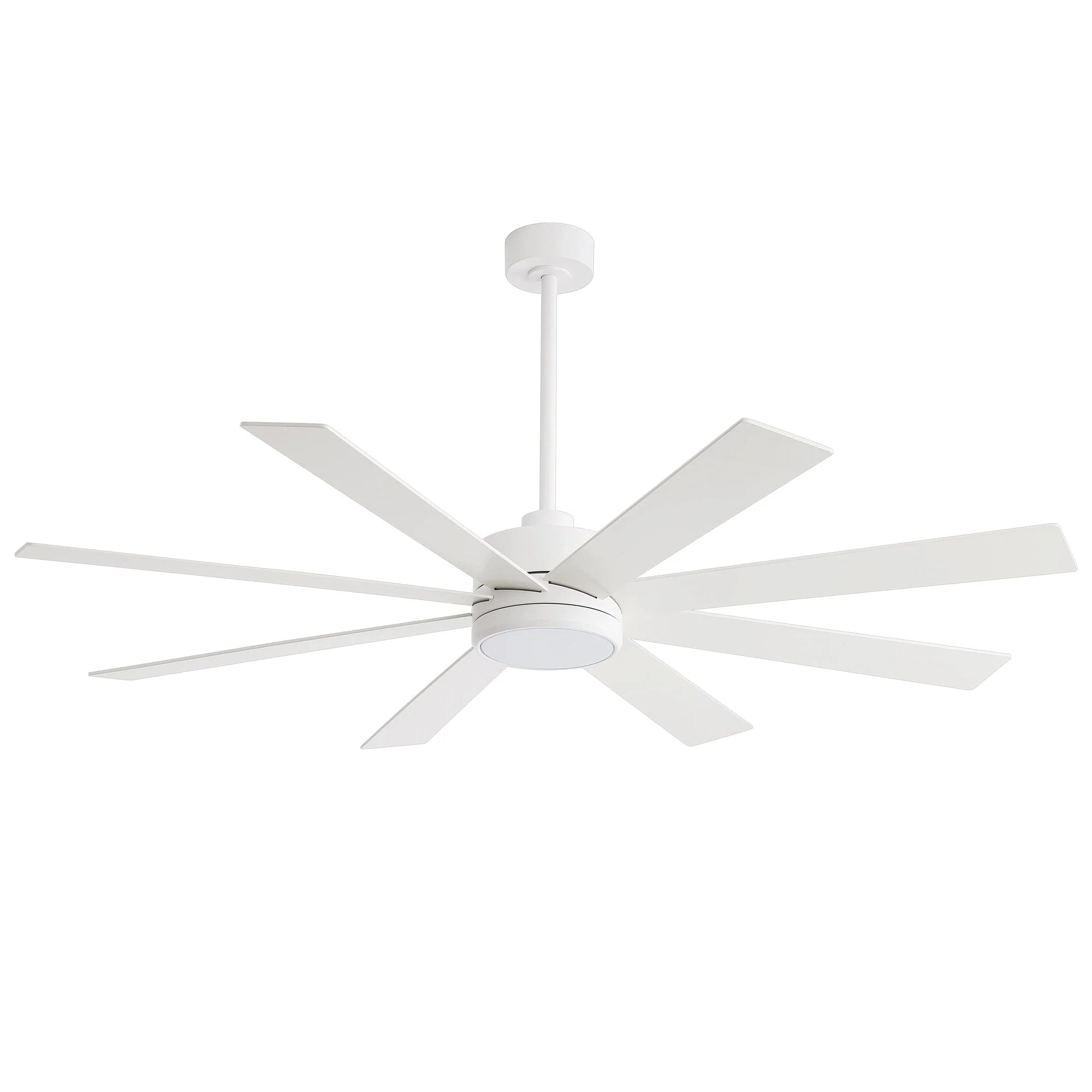 Ventilateur de plafond de 65 pouces à 8 pales noires avec lumière LED et télécommande