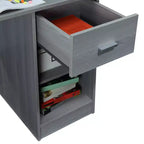 Bureau moderne avec huche, gris