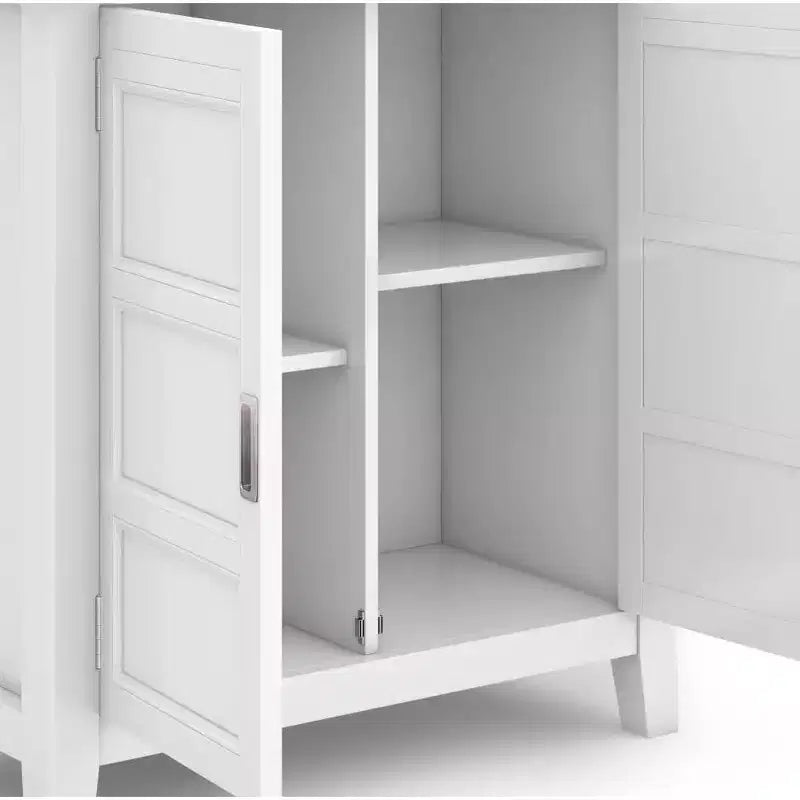 Low Storage Cabinet with 2 Doors and Adjustable Shelves