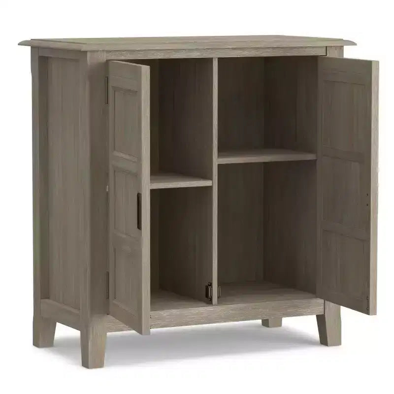 Low Storage Cabinet with 2 Doors and Adjustable Shelves