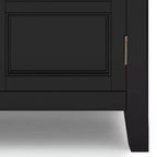 Meuble bas de rangement à 2 portes avec étagères réglables