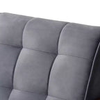 Fauteuil en bois d'époque en velours