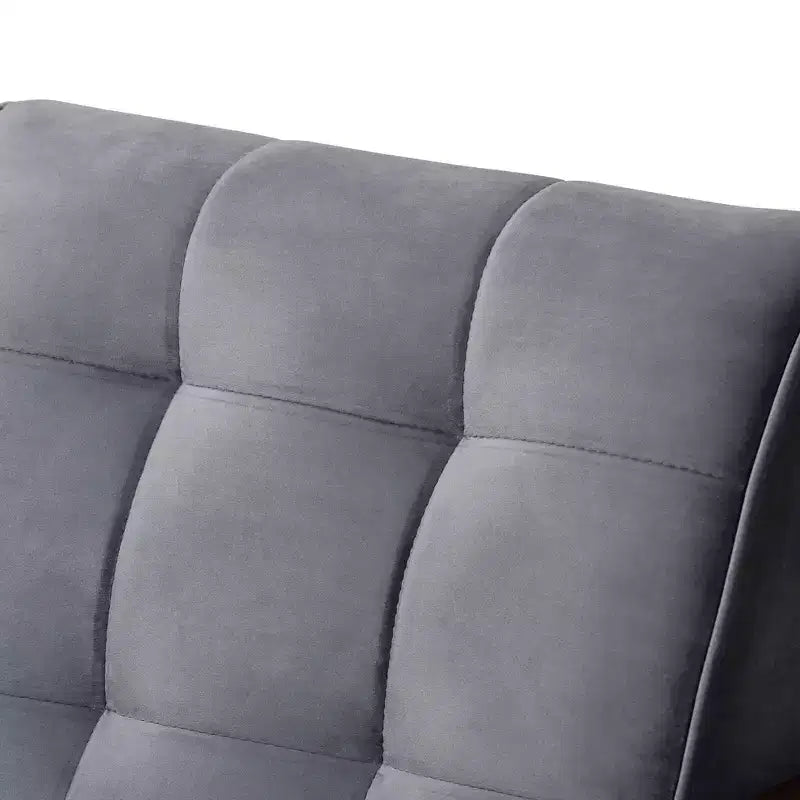 Velvet Upholstered Mid-Century Wood Armchair
