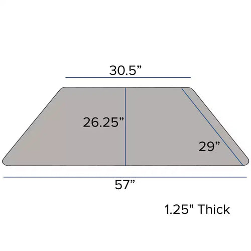 29"W x 57"L Trapezoid HP Laminate Activity Table with Height Adjustable Legs