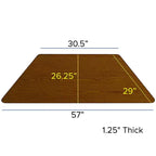 Table d'activité trapézoïdale en stratifié haute pression de 29"L x 57"L avec pieds réglables en hauteur