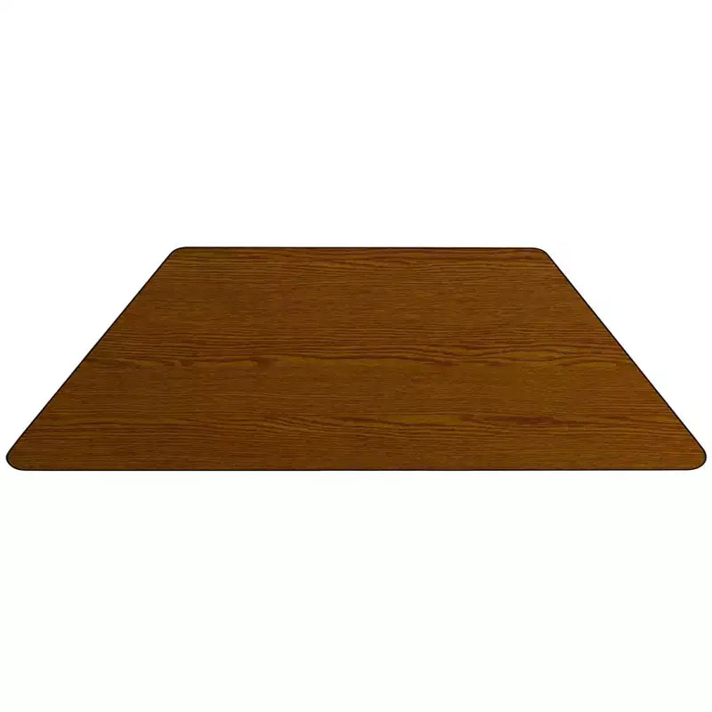 29"W x 57"L Trapezoid HP Laminate Activity Table with Height Adjustable Legs