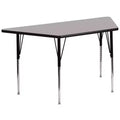 29"W x 57"L Trapezoid HP Laminate Activity Table with Height Adjustable Legs