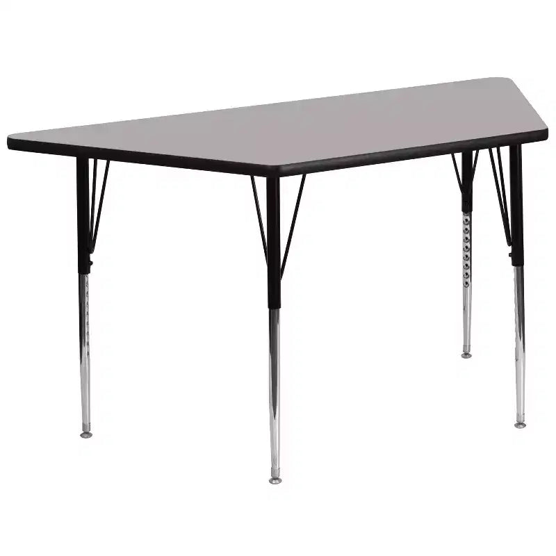 29"W x 57"L Trapezoid HP Laminate Activity Table with Height Adjustable Legs