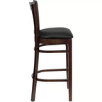 Tabouret de bar en bois à lattes verticales pour restaurant