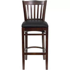 Tabouret de bar en bois à lattes verticales pour restaurant